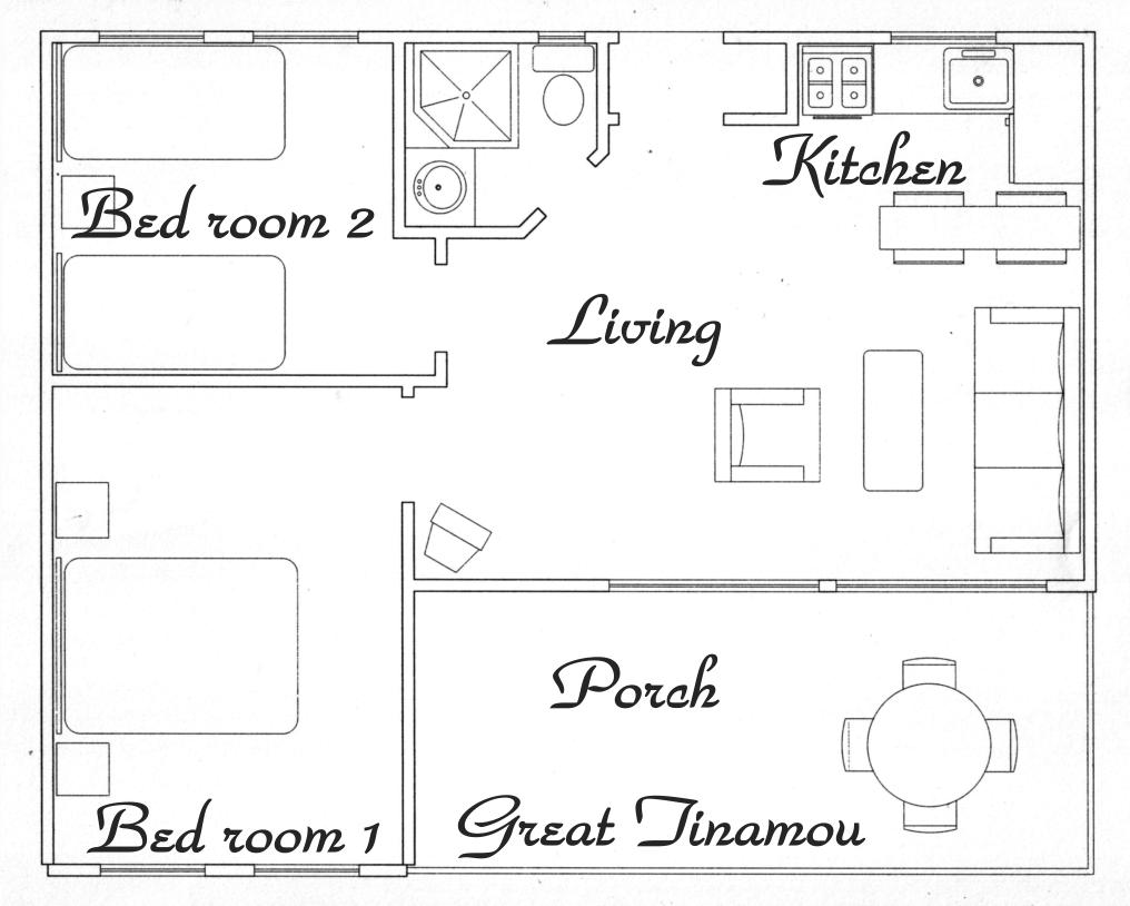 Floor plan Great tinamou Cottage